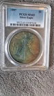 1997 American Silver Eagle PCGS MS65 great toning