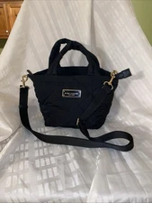 Cute! MARC JACOBS Mini Small Quilted Nylon Tote Crossbody Handbag in Black