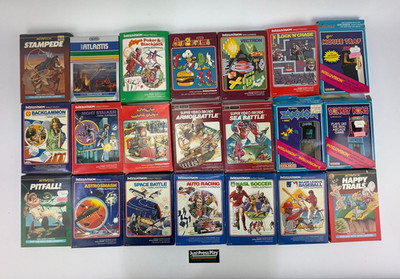 Lot of 21 Boxed Intellivision Games Most Complete in Box | inc. Pitfall, Zaxxon