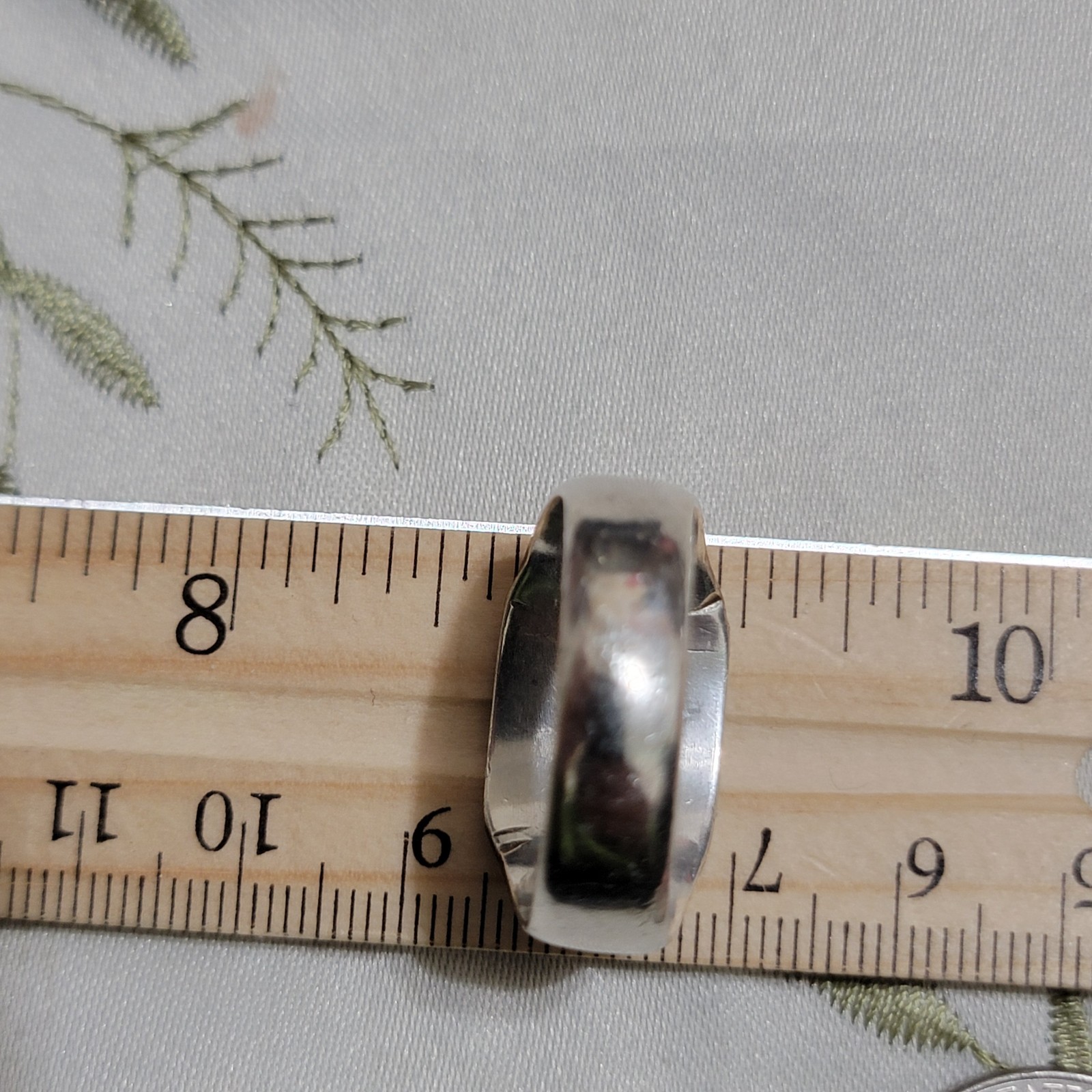 925 sterling silver Square signet ring with engra… - image 9