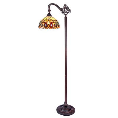 SERENITY Tiffany-style 1 Light Reading Floor Lamp 11'' Wide