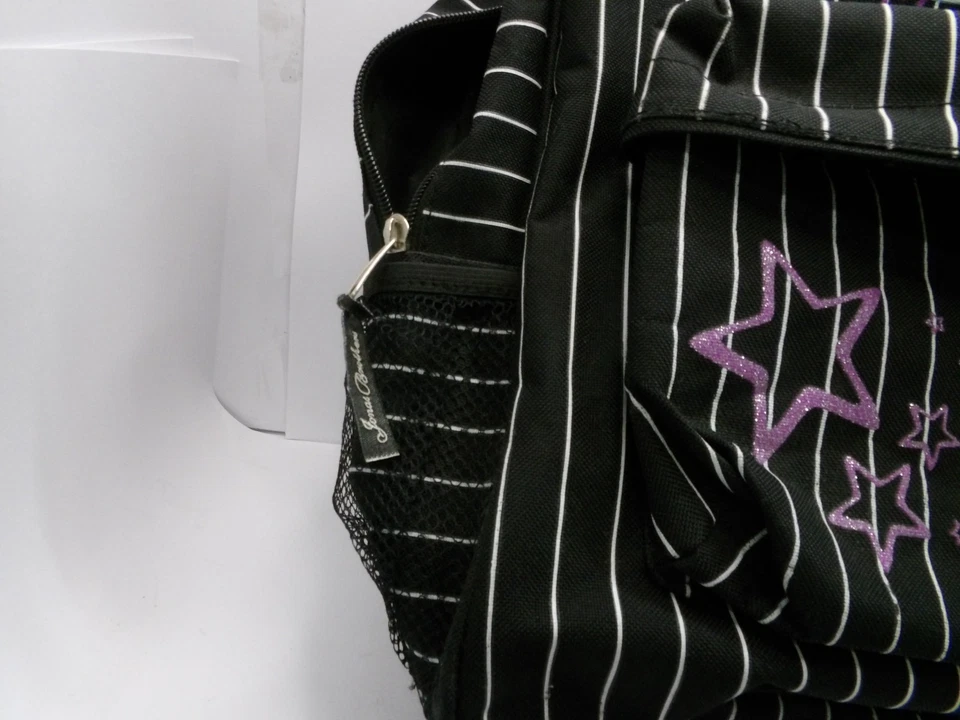 Y2K / Vintage 2000s Disney Jonas Brothers Black Backpack with Stars and Stripes - Image 4 of 4