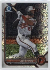 2022 Bowman Draft Chrome Sparkle Refractor Cesar Prieto #BDC-133