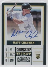 2017 Chronicles Contenders Rookie Championship Ticket 29/49 Matt Chapman #46 6fs