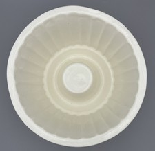 Vintage White Ceramic Jelly Mould With Central Boss Fluted Ring Pudding Mold