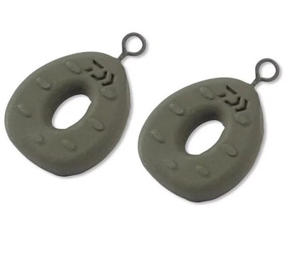 Daiwa N'Zon Oval Bomb 20g / 2 Stück Grundblei Bleie Strömungs-Feederbleie