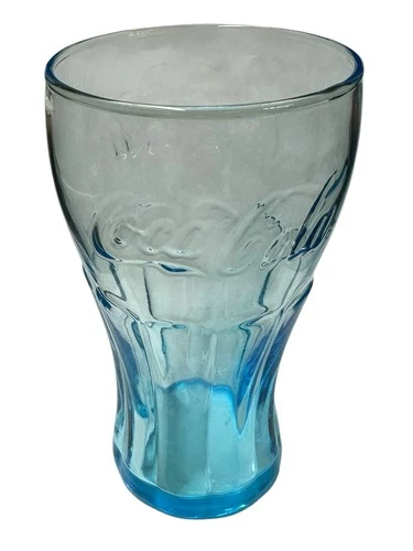 Vintage Libbey Light Blue Coca-Cola Glass – Light Glow Under Blacklight UV - 6”.
