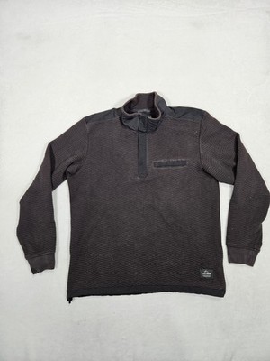 Helly Hansen Sweater Sz Medium Black Lillo Pullover Quilted Snap Long Sleeve