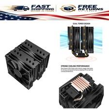 DARKROCK DT6 Dual Tower CPU Air Cooler 6 Heat Pipes 2x 120mm PWM Fans LGA 1700