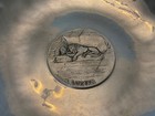 Swiss hand hammered Sigg Thun pewter plate w Lion Monument at Luzern sigal — photo 2