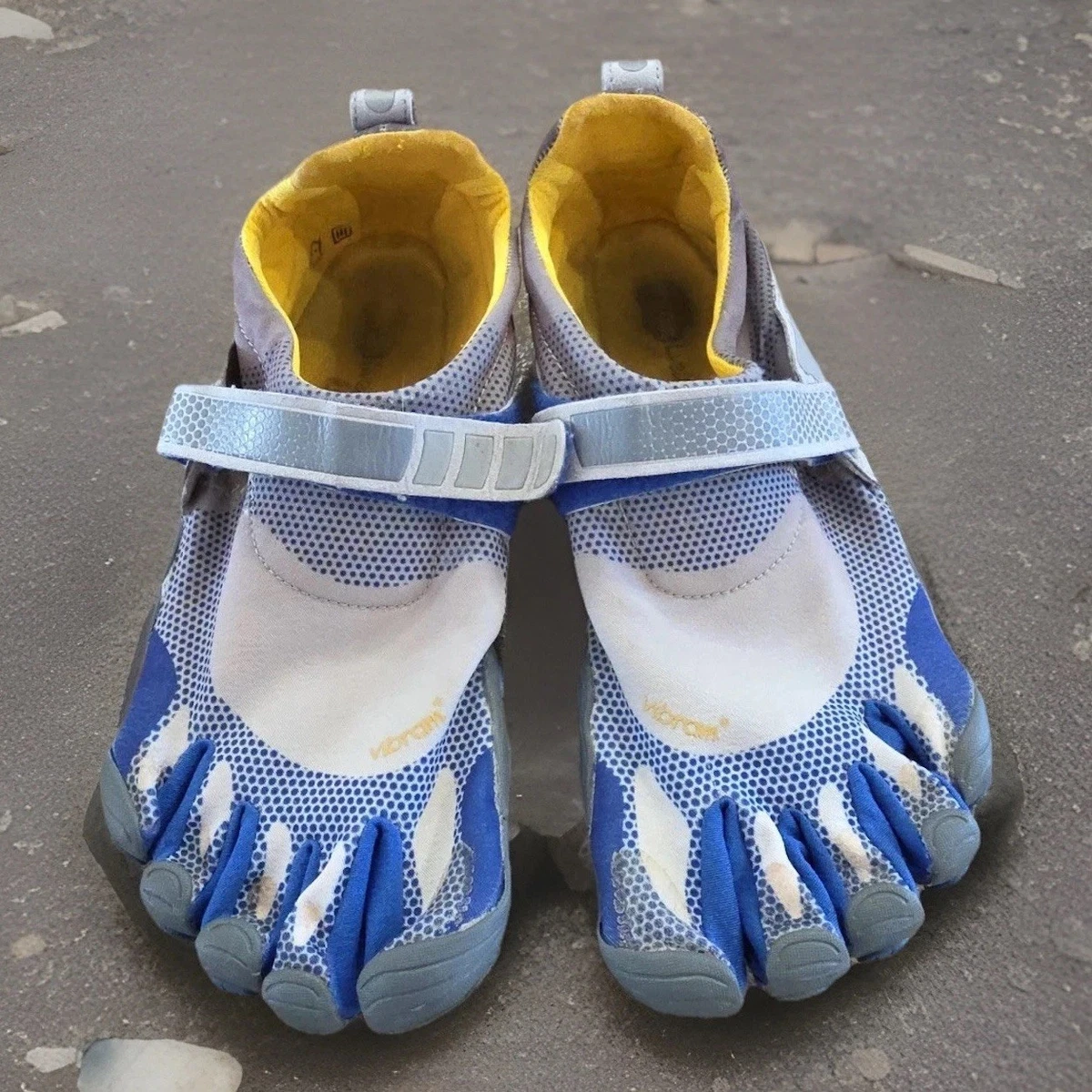 Vibram FiveFingers Bikila Mens Grey Blue Yellow Barefoot Running Shoes M3556 45 Vibram Sneakers for Men for Sale | Shop Men main image 2