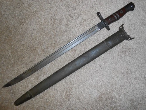 Marked 1918 Military WW1 Us Model Rifle Bayonet Remington, Never Issued