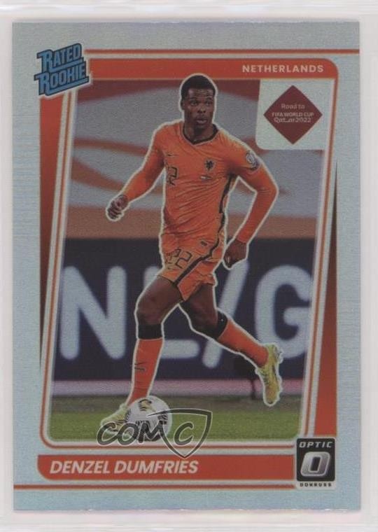 2021-22 Donruss Road to Qatar Rated Rookie Optic Holo Prizm Denzel Dumfries 1u6