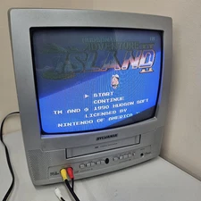 Sylvania 13” COLOR Retro Gaming CRT TV VCR Combo SRC22134 - Vcr Not Working 