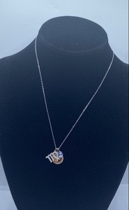Swarovski Silver & Gold Tone Virgo Zodiac Multi Charm Necklace 17.5"
