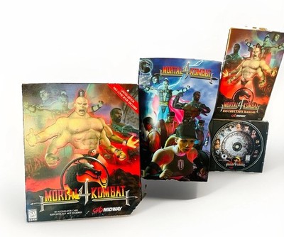 Rare Mortal Kombat 4 Limited Edition Big Box Multiplayer Fighting Video Game CIB