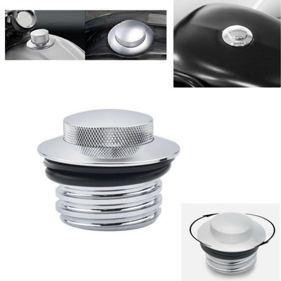 Pop-Up Flush Gas Cap Vented Fuel Tank For-Harley Softail Dyna Sportster 883 1200