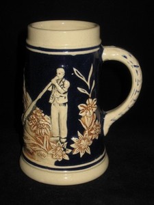 Marzi & Remy, Germany, Man Playing Horn, Mountain, Beer Stein