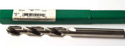 Precision Twist Drill Tapered 051044 R51 11/16 Bit Bright Fnsh High Speed Steel