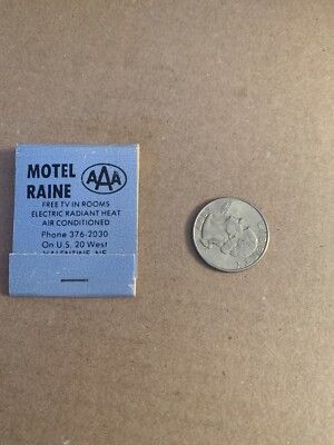 Vintage Motel RAINES AAA Valentine NE. Sleep In The Raine   US 20 MATCHBOOK