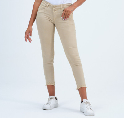 Glücksstern Damen Jenshose Petra Goldbeige G2223049 Gr.W26/L28-W32/L28