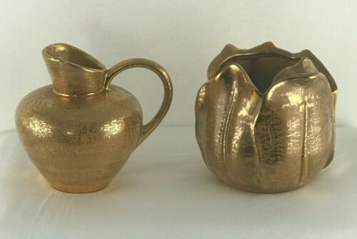 Stangl Granada vaso di fiori di tulipano oro 5145 e vaso brocca - Foto 2 di 12