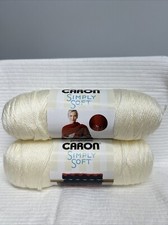 Caron Simply Soft Yarn 100 Acrylic 6oz No Dye Lot Off White 9702 315yd