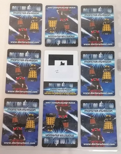 CCG - X9 Assorted Doctor Who Monster Invasion Trading Cards Sleeve Sheet (Lot 2) - Picture 2 of 2
