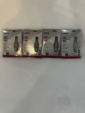 Paquete de 4 bombillas LED punta de llama 4,5 W E26 F15 base media Satco S8610