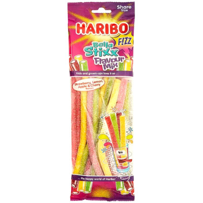 HARIBO BALLA Stixx Flavour Mix Sweets Сhewable Candy Sour 200g 7.0 Oz.