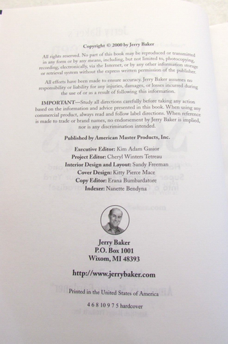 Great Green Book of Garden Secrets Tonics Hints 2000 Hardcover Jerry Baker B22 - Imagen 5 de 7