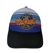 Maui Hawaii Aloha Snapback Trucker Hat Multi One Size Striped Mesh Back
