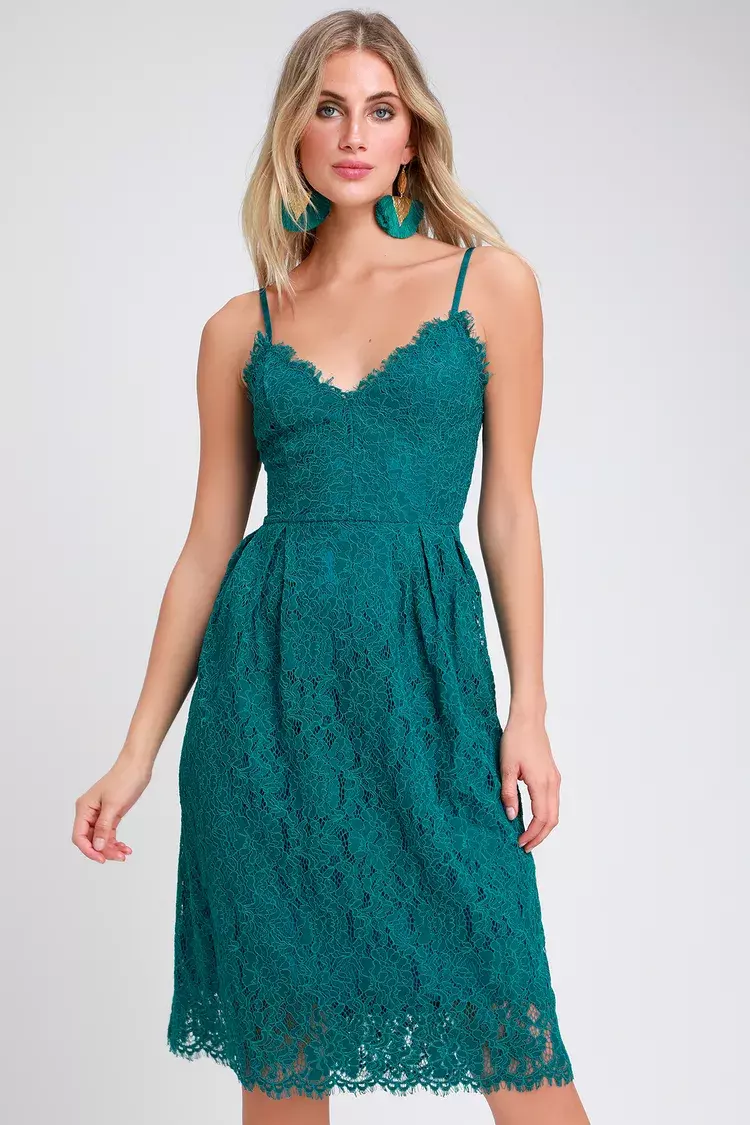 Lulus teal cheap dress