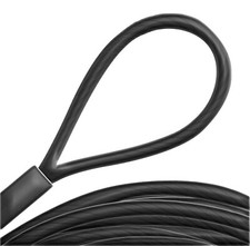 Stahlseil ummantelt mit Ösen 0,2-10m Stahlkabel mit Schlaufen Schlaufen Schwarz