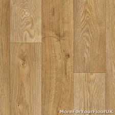 Mid Beige Oak Plank Vinyl Flooring, Slip Resistant Lino 3m & 4m, Cushion Floor