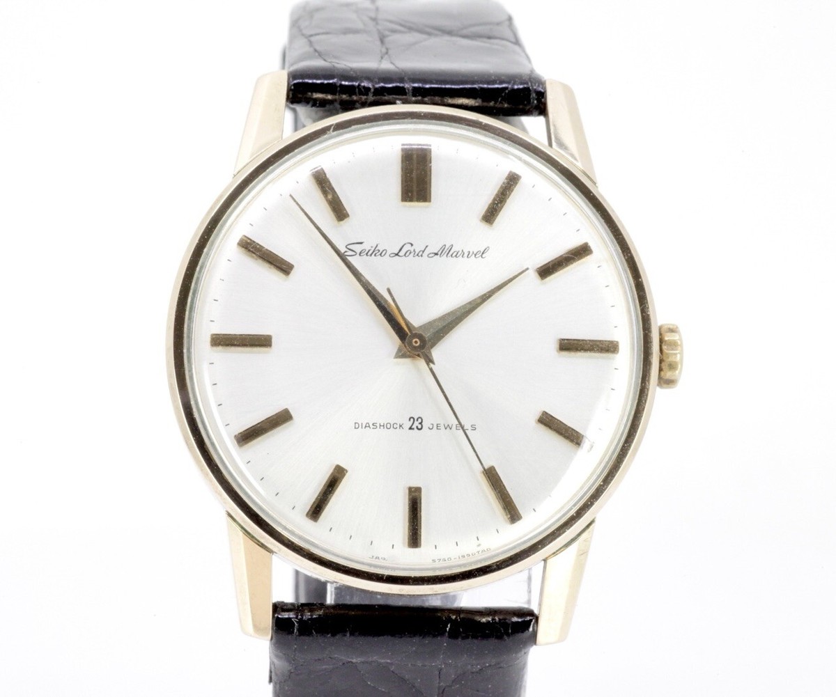 VTG SEIKO LORD MARVEL 5740-1990 GOLD FILLED MENS SERVICED