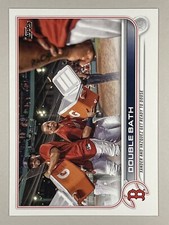 Boston Red Sox Team Card 2022 Topps Series 1 # 229 [Double Bath] Checklist