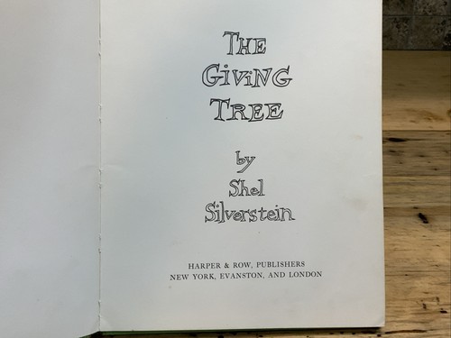 The Giving Tree By Shel Silverstein 1st Edition 1964 Harper & Row Hardcover - Picture 14 of 24