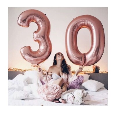 PALLONCINI COMPLEANNO ELIO Rose Gold 30 Anni 100cm 40pollici Grandi Festa Party EUR 4,49 - IT - Foto 11