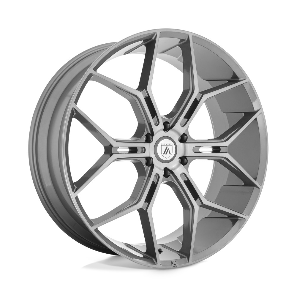 Image of Set of 4 Asanti Black ABL-38 MONARCH TRUCK Wheels 24X10 6X5.5 TITAN BRUSHED 20MM