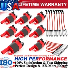 8 UF414 Ignition Coil Spark Plug Wire for Chevy Silverado Impala Tahoe GMC D514A