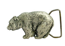 Indiana Metal Craft BEAR Pewter Belt Buckle 1978 VTG 2.8"x 1.8"