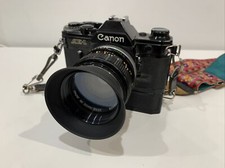 Canon AE-1 Black with FD 50mm f1.4 S.S.C. Lens And Power Winder