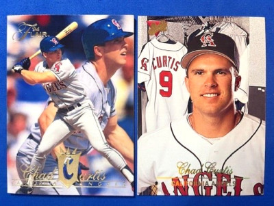 Chad Curtis 1994 Fleer Flair & 1994 Leaf Studio Baseball - Angels