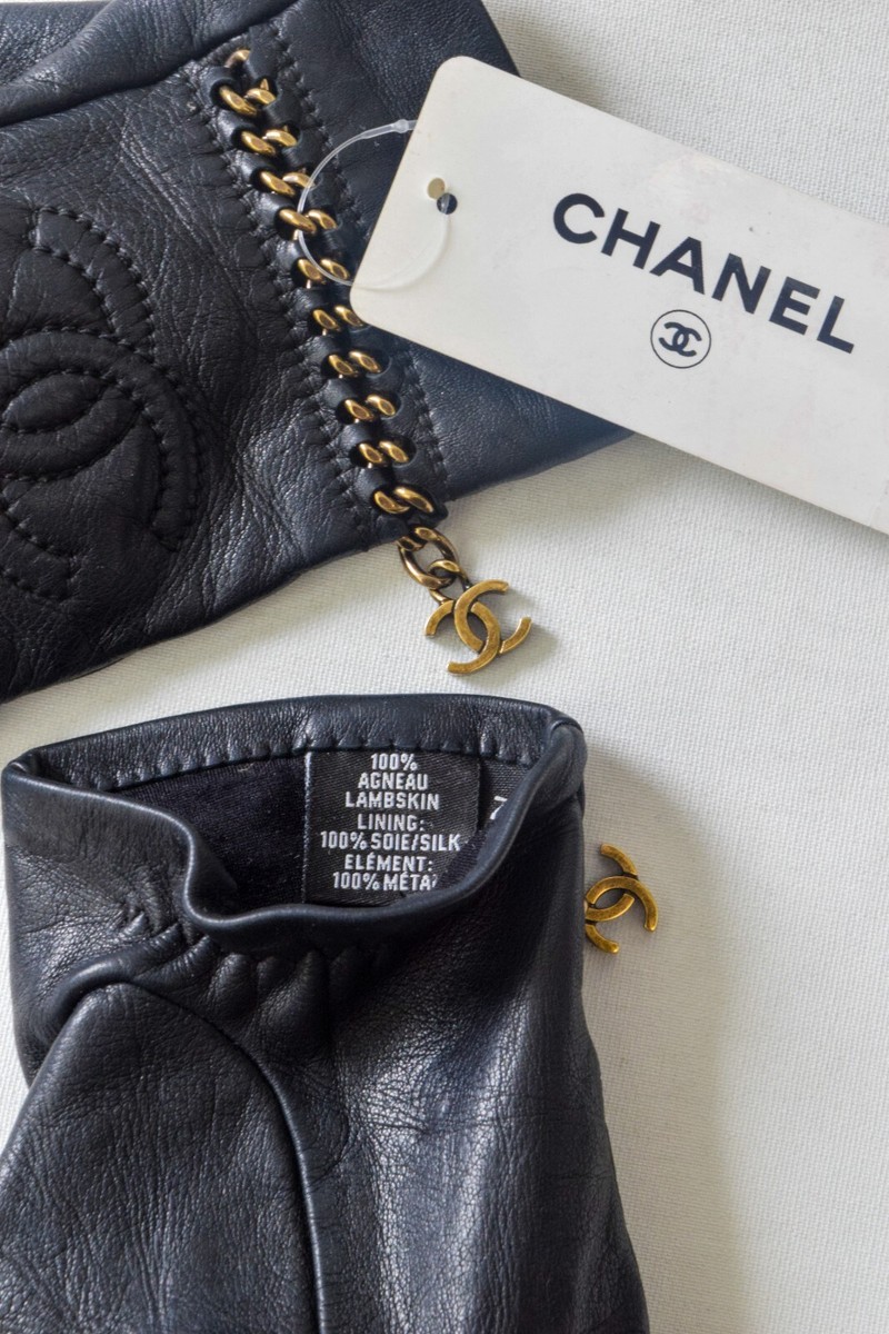 希少 オールドシャネル CHANELcocoレザーグローブイエロー系 7 1/2 CHANEL 1995年頃製 CCターンロックハンドバッグ キャメル