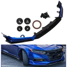 For 18-20 Honda Accord ACR Still Night Pearl Blue Front Bumper Lip Kit Splitter