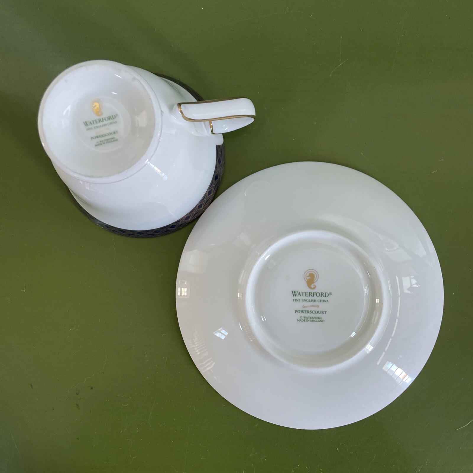 WATERFORD CHINA Powerscourt Cup & Saucer Made in England MINT eBay