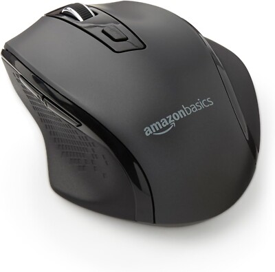 (LOT x3) AmazonBasics Ergonomic 2.4 Ghz Wireless Optical PC Mouse DPI Black