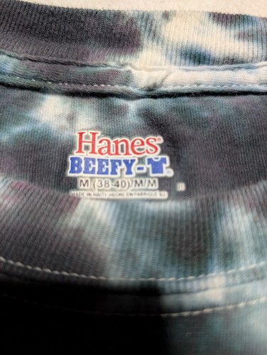 Camiseta Tie-Dye Hecha a Mano Roja Negra Blanca Mediana Hanes Años 90 Y2K Hippie - Imagen 3 de 5