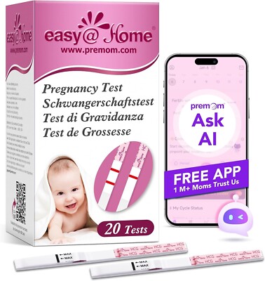 Easy@Home 20 X Schwangerschaftstest Frühtest 10 Miu/Ml - Empfindliches Und Schne